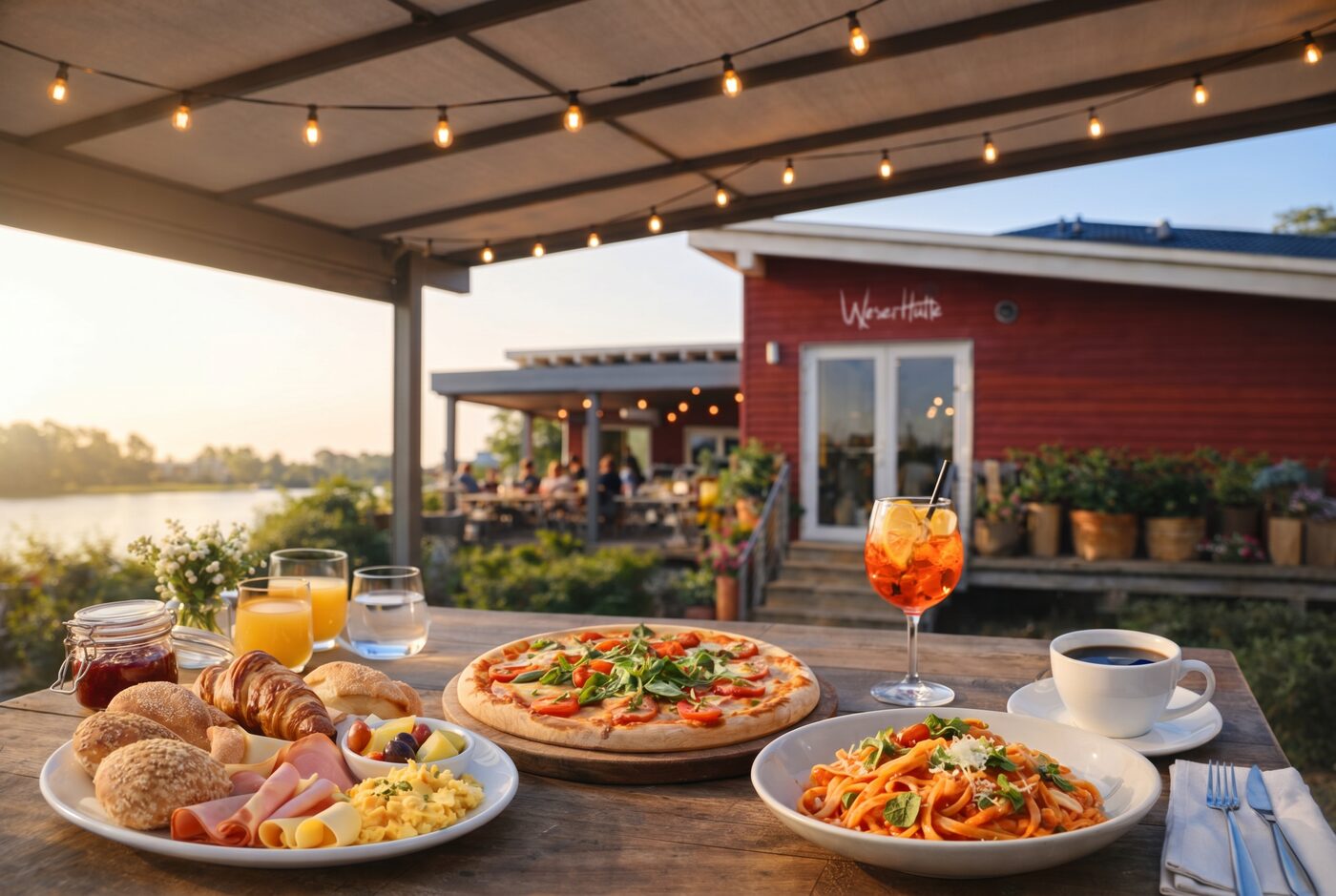 Frühstück am Fluss – WeserHütte Bad Oeynhausen
